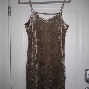 Green Velvet Boho Midi Dress